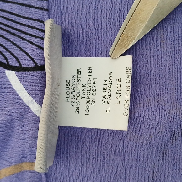 Coral Bay Purple Cami & Blouse - Picture 7 of 7